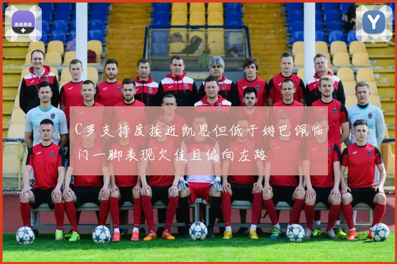 C罗支持度接近凯恩但低于姆巴佩临门一脚表现欠佳且偏向左路